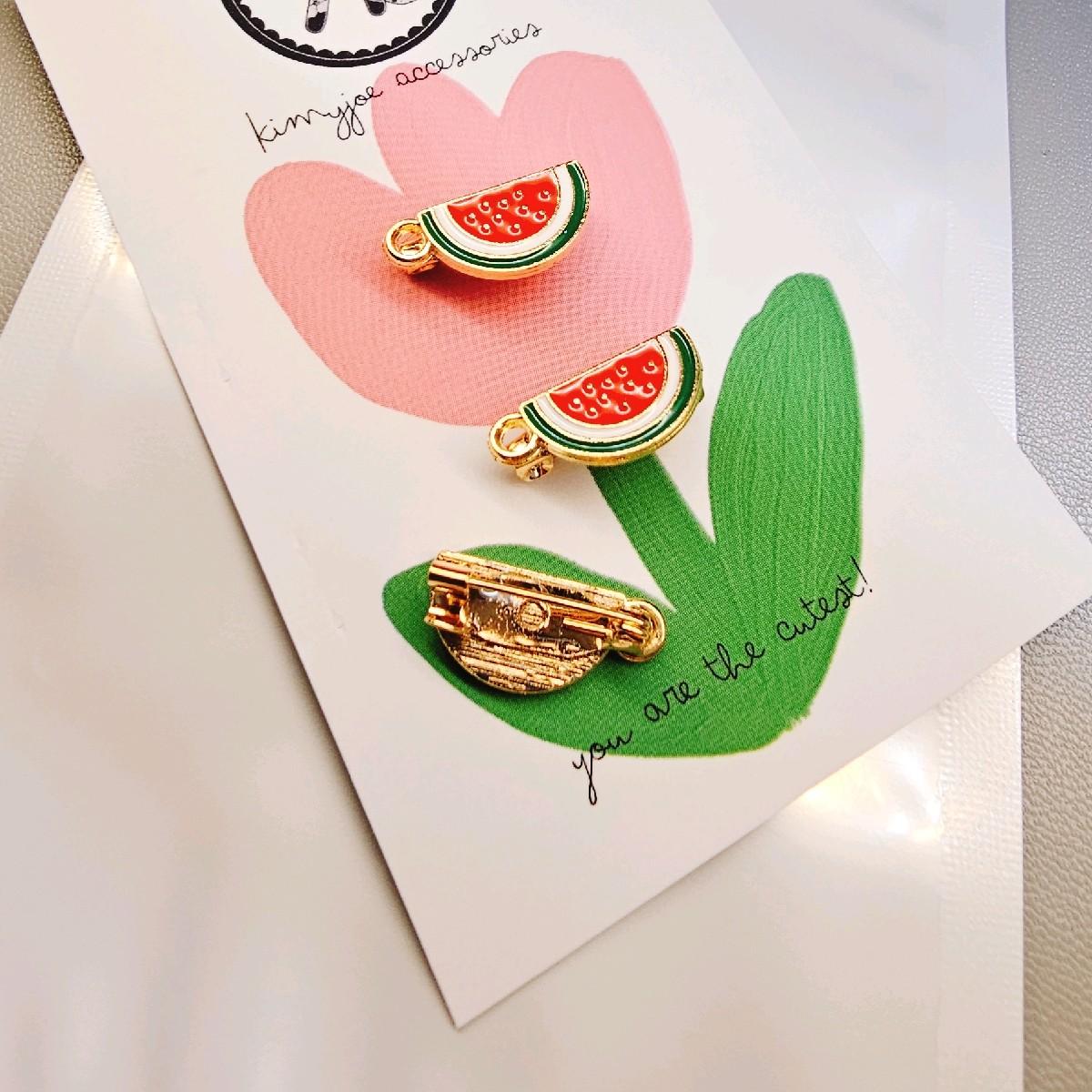 Watermelon Metal Pins (KimyJoe CutiePins)