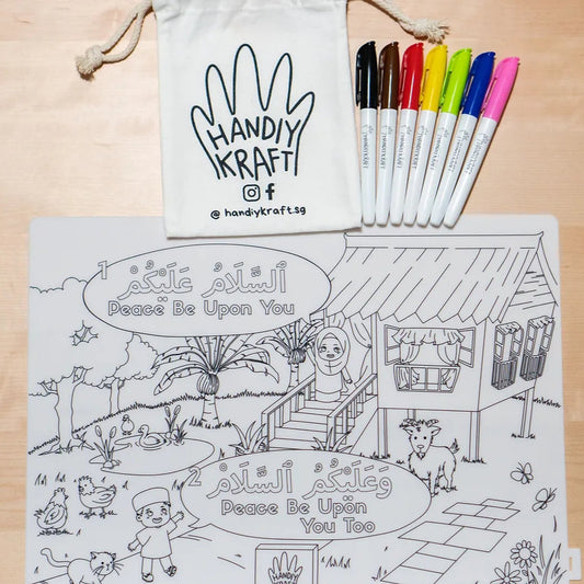 HandiyKraft Salam Colouring Mat Set