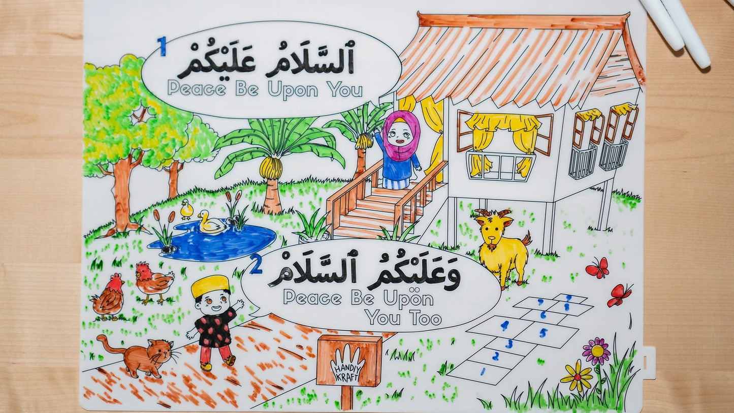 HandiyKraft Salam Colouring Mat Set