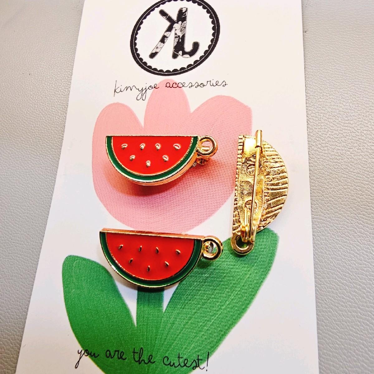 Watermelon Metal Pins (KimyJoe CutiePins)