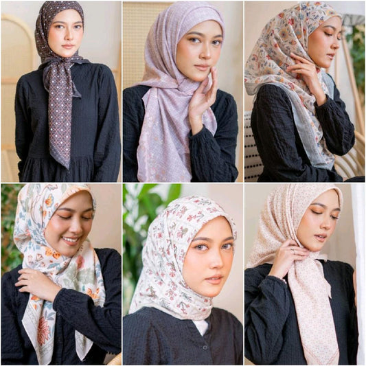 NunaArtistic Cotton Viole Square Hijab