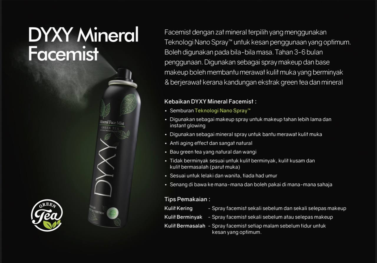 DYXY Mineral Green Tea Face Mist